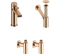 Смеситель для раковины в ванную комнату Wellsee ONCE! and forever в наборе 4 в 1 201000129