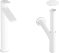 Высокий смеситель для накладной раковины Wellsee ICON! for life в наборе 3 в 1 201000095