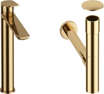 Высокий смеситель Wellsee для накладной раковиныICON for life 201000073, в наборе 3 в 1 201000073