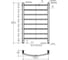 Электрический полотенцесушитель Aris ребро, 500x800, черный, 8 перекладин ПСК-10-53ч 7