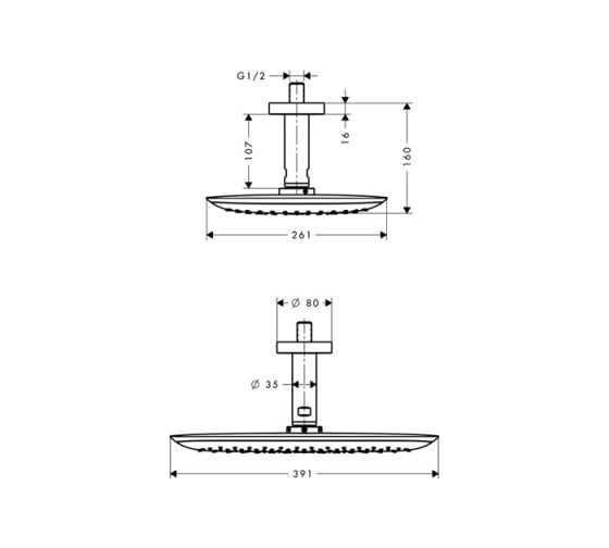 Верхний душ HANSGROHE 27390400 PuraVida Air 400 00000007695