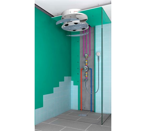 Верхний душ с термостатом HANSGROHE 28403000 Raindance Rainmaker 600 00000007993