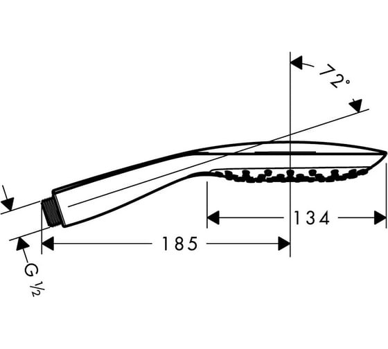 Ручной душ HANSGROHE 28557000 PuraVida 150 AIR 3 iet 00000008088