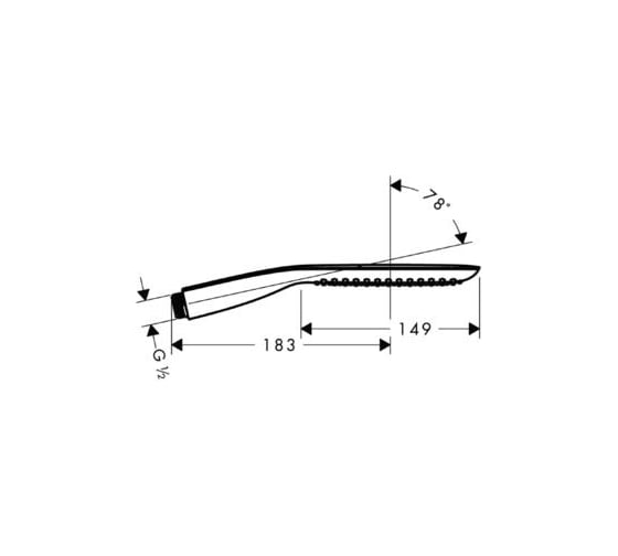 Ручной душ HANSGROHE 28558000 PuraVida 120 Baton 1 iet00000008090
