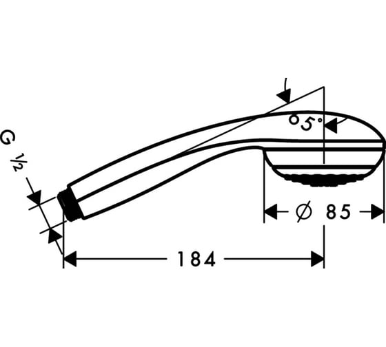 Душевой гарнитур HANSGROHE 27729000 Crometta 1jet/Unica'С 90 см 00000007845
