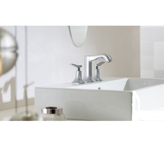 Смеситель для раковины HANSGROHE 31073000 Metris Classic на 3 отверстия 00000008146