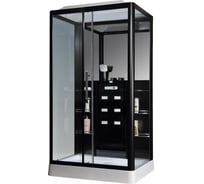 Душевая кабина с тропическим душем Loranto 90*120*215 см, черная (левая), аналог CS-008, раздвижная дверь справа налево CS 127-3A L 00035775
