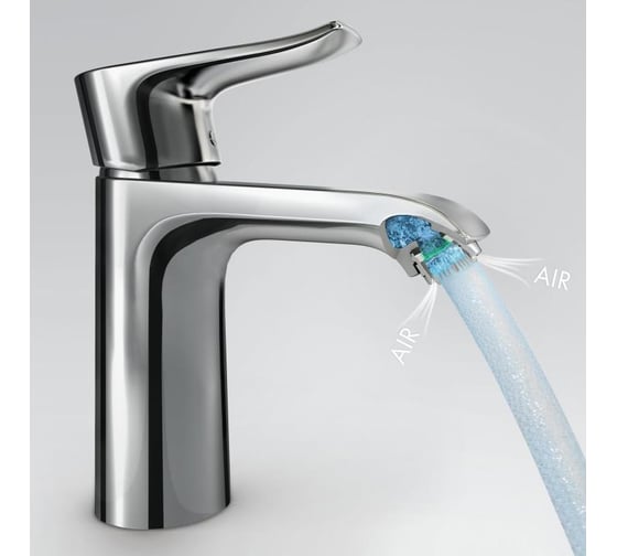Смеситель для раковины HANSGROHE 31084000 Metris без донного клапана 00000008158