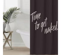 Штора для ванной Этель "Time to get naked" 145x180 см, полиэстер 5494684
