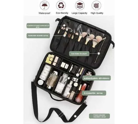 Органайзер для косметики Homium Cosmetic Box, черный, размер 36*25*10см boxcosmetic01
