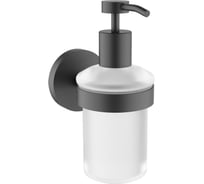 Стеклянный дозатор для жидкого мыла с латунным настенным держателем Wellsee Finishing Touch 182512000