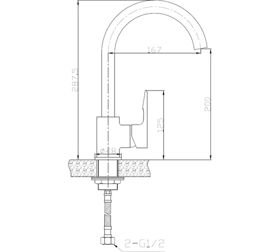 Смеситель для кухни AV Engineering (Lt) D35 AVFOB4-A315-205