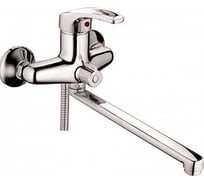 Универсальный одноручный смеситель Ligeya L2227 с плоским изливом 30F и переключателем для душа ТТ000014644