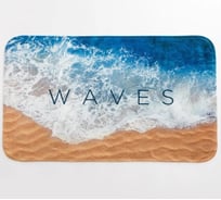 Коврик для ванной Этель "Waves", 80x50 см, велюр 5399393