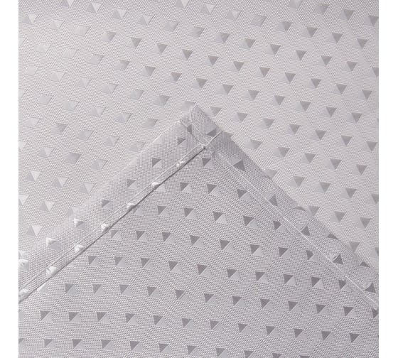 Штора в ванную Этель цвет серый, 180x200 см, 80гр/м2, 100% полиэстер 9748880