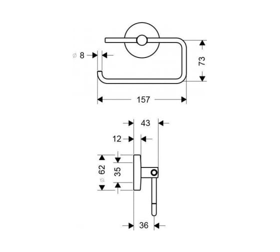 Бумагодержатель HANSGROHE 40526000 Logis 00000008440