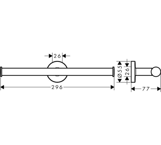 Двойной бумагодержатель HANSGROHE 41717000 Logis Universal 00000061848