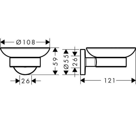 Мыльница HANSGROHE 41715000 Logis Universal 00000061846