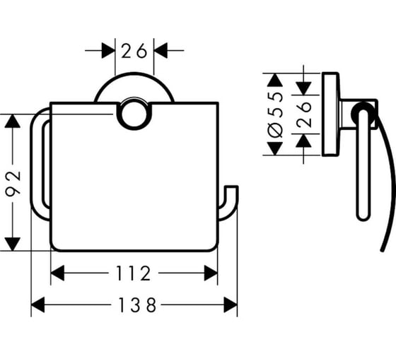 Бумагодержатель HANSGROHE 41723000 Logis Universal 00000061852