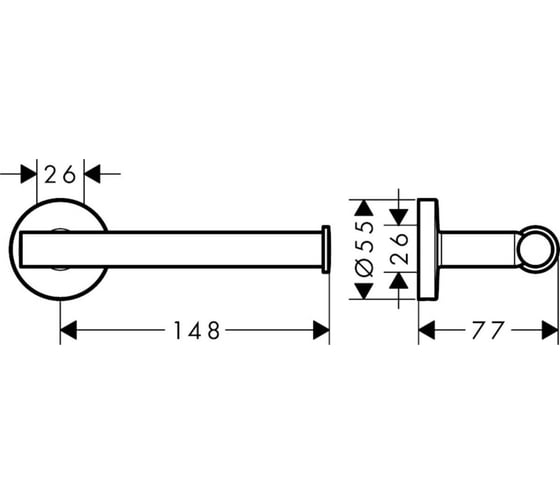 Бумагодержатель HANSGROHE 41726000 Logis Universal 00000061855