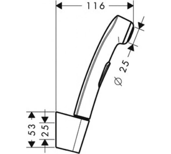 Гигиенический ручной душ HANSGROHE 96907000 с держателем 00000009039