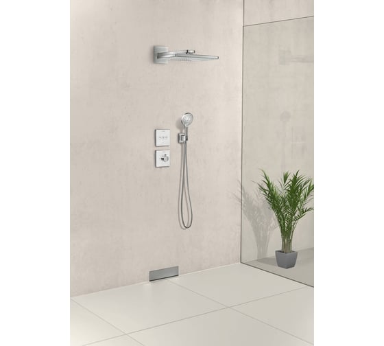 Внешняя часть термостатического смесителя для душа  HANSGROHE 15734400 ShowerSelect Highflow 00000044128