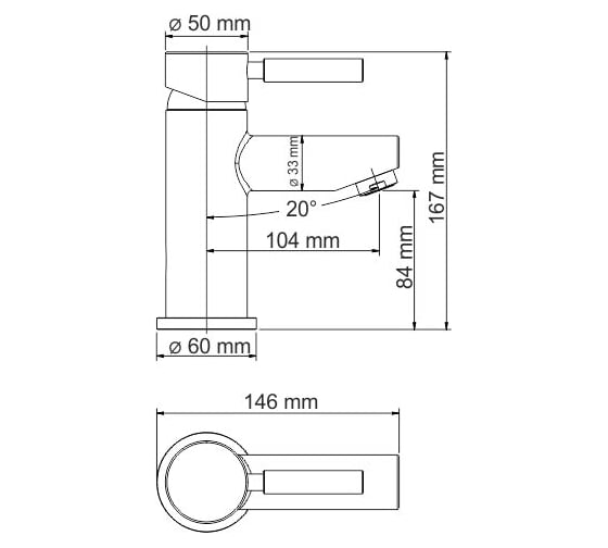 Термостатический смеситель для умывальника WasserKRAFT Main 4103 Thermo