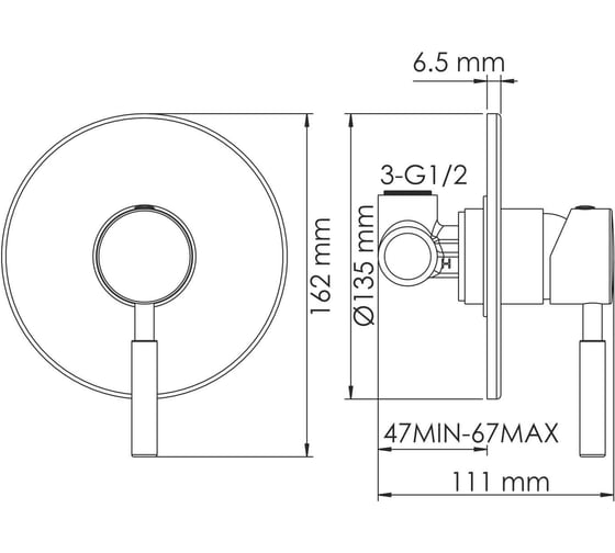 Смеситель для душа WasserKRAFT Wern 4251