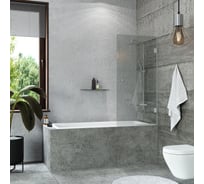 Стеклянная шторка на ванну Mebelvann 1400x700 SILVER BEN_404_SL_C_1400x700
