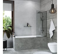 Стеклянная шторка на ванну Mebelvann 1400x500 BLACK BEN_403_BL_C_1400x500