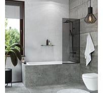 Стеклянная шторка на ванну Mebelvann 1400x500 BLACK BEN_403_BL_T_1400x500