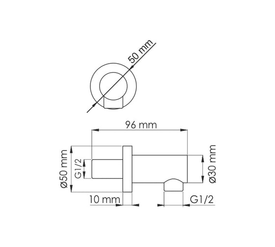Подключение шланга WasserKRAFT A111