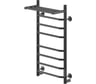 Электрический кабельный полотенцесушитель Ника WAY-3 80/40 с полкой RAL9005 черный матовый U WAY-3 80/40 с/п черн U