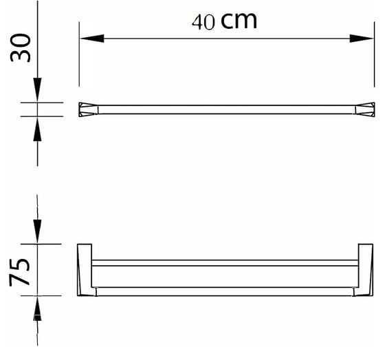 Полотенцедержатель CLEVER VENTU 40 см 60156