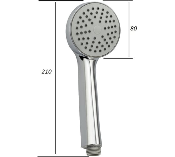 Лейка для душа Профсан ПСМ 80мм однорежимная 1/2" (имп) PSM-1081B