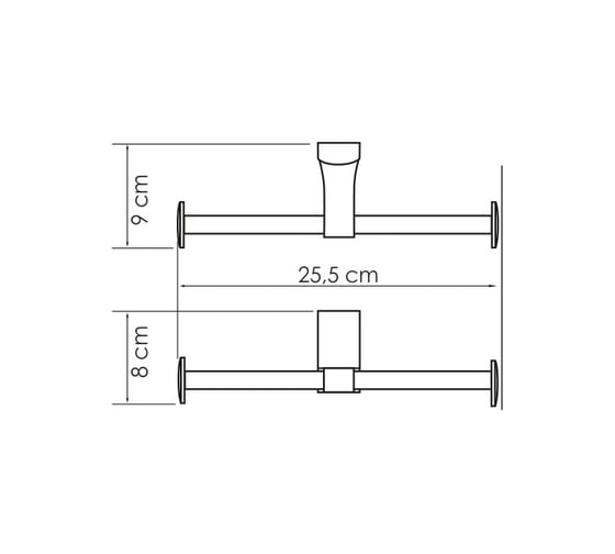 Двойной держатель туалетной бумаги WasserKRAFT Leine K-5096D