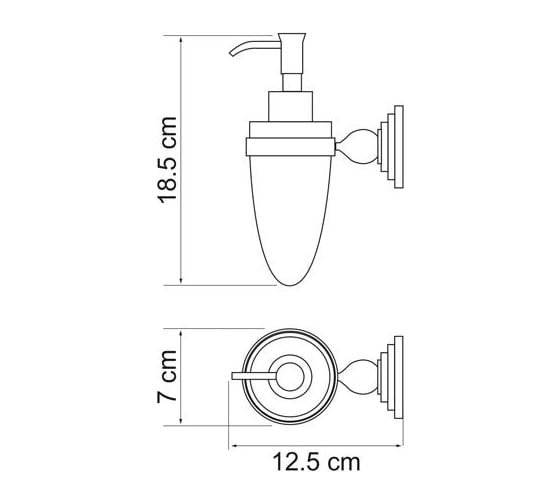 Дозатор для жидкого мыла WasserKRAFT Ammer K-7099