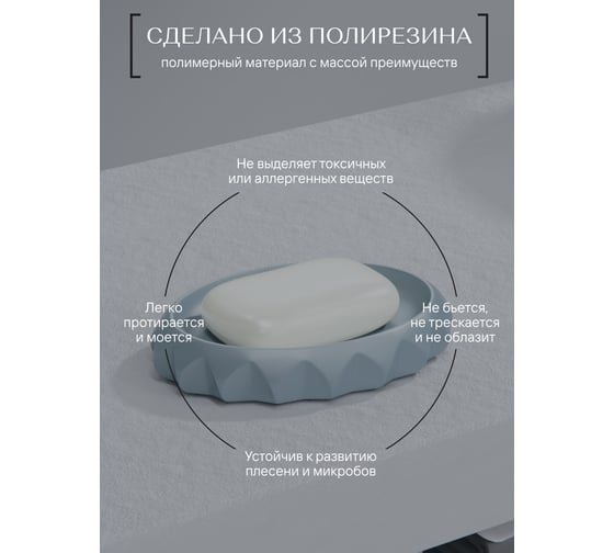 Настольная мыльница для ванной FORA Triangle полирезин FOR-TRN036