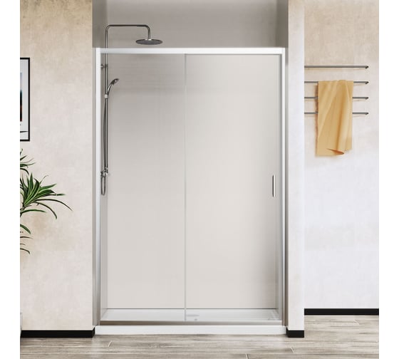 Душевая дверь VINCEA City 1100, хром, стекло прозрачное VDS-5CT110CL 1