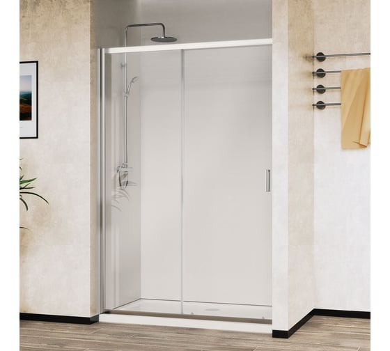 Душевая дверь VINCEA City 1200, хром, стекло прозрачное VDS-5CT120CL