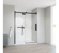 Душевая дверь VINCEA Como Soft 1400, черный, стекло прозрачное VDS-1CS140CLB