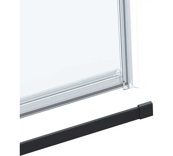 Душевая дверь VINCEA Como Soft 1200, черный, стекло прозрачное VDS-1CS120CLB