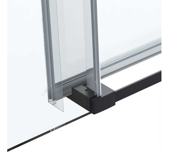 Душевая дверь VINCEA Como Soft 1100, черный, стекло прозрачное VDS-1CS110CLB