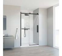Душевая дверь VINCEA Como Soft 1300, черный, стекло прозрачное VDS-1CS130CLB