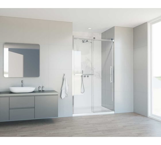 Душевая дверь VINCEA Como Soft 1200, хром, стекло прозрачное VDS-1CS120CL
