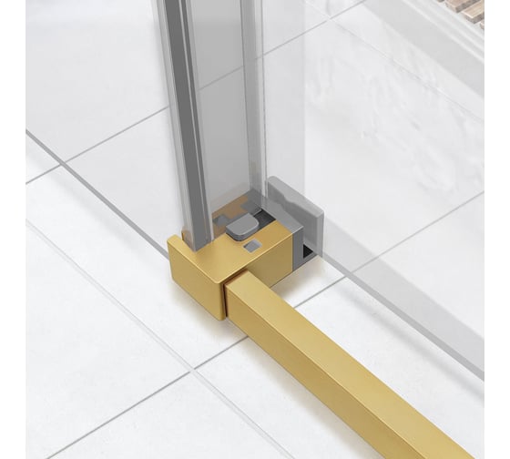 Душевая дверь VINCEA Slim Soft 1200, брашированное золото, стекло прозрачное VDS-1SS120CLG