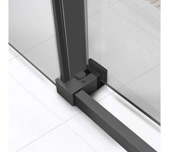 Душевая дверь VINCEA Slim Soft 1200, вороненая сталь, стекло прозрачное VDS-1SS120CLGM