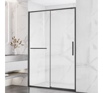 Душевая дверь VINCEA Slim Soft 1400, вороненая сталь, стекло прозрачное VDS-1SS140CLGM