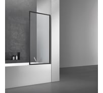 Душевая шторка на ванну VINCEA 700x1400, черный, стекло прозрачное VSB-41700CLB