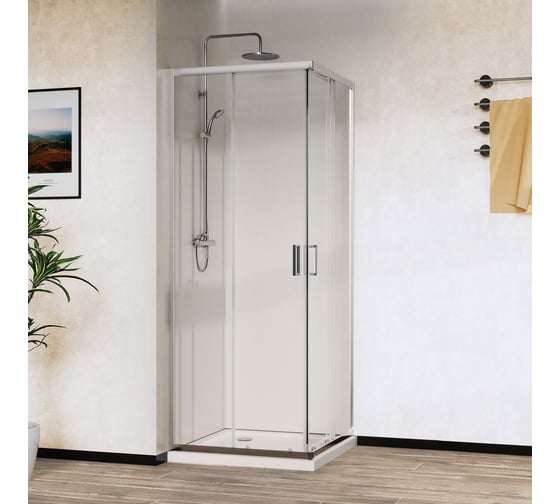 Душевой уголок VINCEA City 1000x800, хром, стекло прозрачное VSS-5CT8010CL